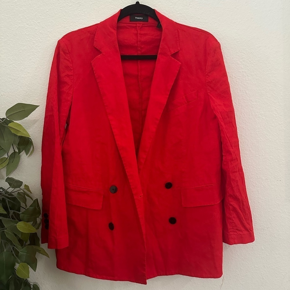 Theory Women's Scarlet Blazer lightweight stretchy basic elegant